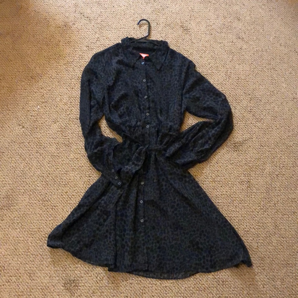 Kirna Zabête for Target Long Sleeve Black Leopard Print Dress